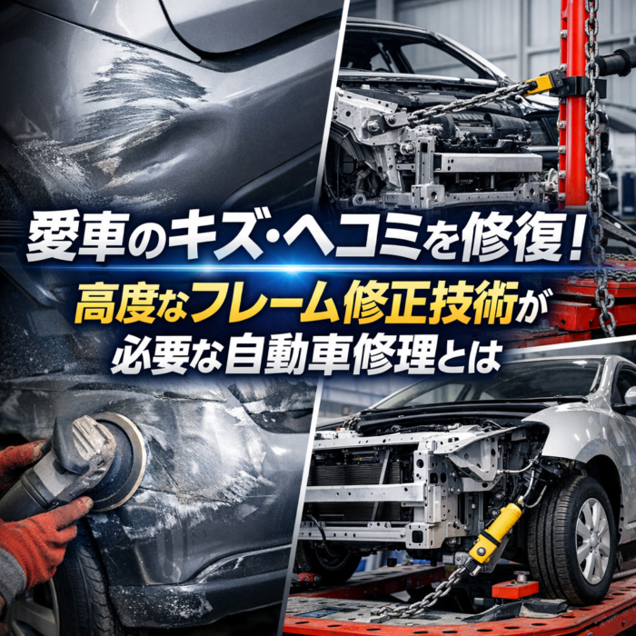 愛車のキズ・ヘコミを修復！高度なフレーム修正技術が必要な自動車修理とは